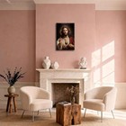 Framed Sacred Heart Of Jesus Picture Wall Art Divine Mercy Picture 16x24in Red