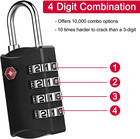 Luggage Lock  Tsa Approved Travel Lock  4 Digit Combination Padlock With Flex   