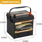 Platinum Agm Battery Group 35 12v 55ah 100rc 650cca Rechargeable Car Battery