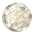 Vintage Clear Glass Flower Frog 11 Hole