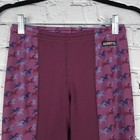 Kerrits Kids Tights Girls Large Purple Performance Knee Patch Playful Ponies