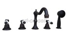 Oil Rubbed Bronze Bathroom Roman Tub Faucet Mixer Tap 5 Pcs Set Hand Shower     