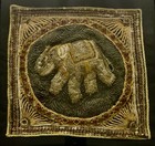 Handmade Antique Burmese Kalaga Elephant Tapestry Shadowbox Encased  14   x 14   
