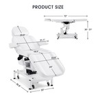 White 3-motor Electric Massage Table Facial Bed Beauty Spa Tattoo W remote wheel