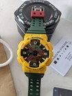 Casio G-shock Ga-110 Men s Analog Digital Watch Yellow Green Box Papers