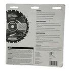 Irwin Decking 14130 7-1 4  X 24 Tooth Decking Carbide Circular Saw Blade