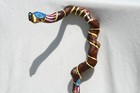Oddity Cane Gnarly Branch Jr Charlie Fast Folk Art Walking Stick American Flag