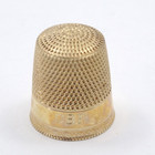 Antique Victorian 14k Solid Yellow Gold Thimble Gadroon Edge Size 10 - 3 8g 19mm