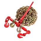  4  Grade 70 Transport Chain Binder Kit Ratchet Load Binder 5 16   To 3 8   20ft