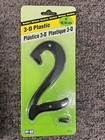 4    House Numbers Black Plastic