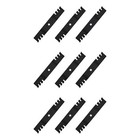  9  Pack Of Interchangeable Toothed Mulching Blades Fits Husqvarna Mowers
