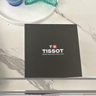 Tissot Gentleman Quartz 40mm Black Dial Date Ss Bracelet Watch W  Box Papers
