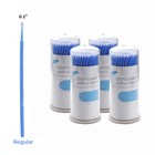 400 Dental Micro Brush Microbrush Bendable Applicator Tips Regular Blue 2 5mm