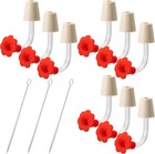 9 Pcs Hummingbird Feeder Tubes With Red Floral Tip  Bird Hummingbird Feeder R   