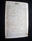 Revolutionary War Era Original Enemy London England Post 1779 British Newspaper