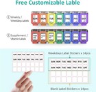 Weekly Medicine Pill Organizer Waterproof 7 Day Large Pill Box Daily Pill Case