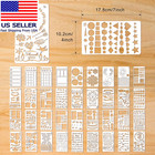 36piece Journal Stencil Set For Bullet Journals  4 X 7 Inch Templates  Planner S