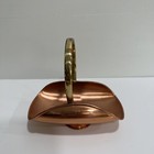 Lombard Copper brass Miniature Gathering Basket 5 1 2    Vintage Pre Owned