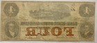 4 Bank Note 1861 South Carolina Four Dollar Bill Civil War Era Obsolete Money