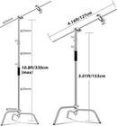 2 Pack 10ft Heavy Duty Light C Stand Century Stainless Boom Photo 1 4  3 8 