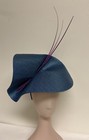 Ascot Fascinator Kentucky Derby Blue    straw    Texture  Headband
