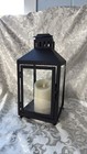 Black Decorative Lantern 14   led Flameless Candle Timer Indoor Outdoor Decor - Eb