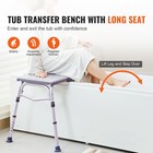 Tub Transfer Bench Bathtub Shower Seats W reversible Backrest 400lbs Anti-slip