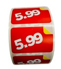 2 000 Price Point Labels      5 99 Retail Stickers  1 5  X 1  Rd yl Adhesive 2 Rls