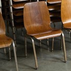 Modern Walnut Molded Plywood Chairs Stackable Connectable As Is Sold Separately