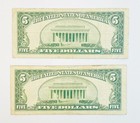 1934   1953b  5 Silver Certificates Paper Money Notes Blue Seal Us Currency Lot