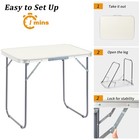 2 3ft Partable Aluminum Folding Table Picnic Garden Camping Indoor Outdoor