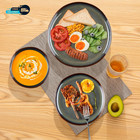 18pcs Dinnerware Sets For 6  Stoneware Plates And Bowls Dish Set