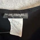 Y2k Vintage City Triangles Dress Size Small Black Goth Ruched Fairy Jellyfish