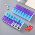 Weekly Pill Box Organizer 7 Day Am Pm Medicine Tablet Vitamin Storage Case
