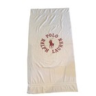 Vintage 90s Ralph Lauren Large White Beach Towel   35x66 Y2k 1990s