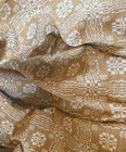 New Primitive Tan Cream Woven Throw 52  X 74  Gettysburg Cotton Farmhouse Chic