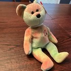      One-of-a-kind Pastel Rainbow  1996 Vintage Ty  peace  The Bear Beanie Baby