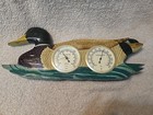 Vintage Sunbeam Duck Mallard Shaped Barometer Thermometer Wall Hanging Usa        