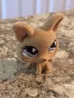 Littlest Pet Shop Chihuahua Fuzzy Flocked  661 Purple Eyes Lps Dog Hasbro