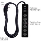 Ge 6 Outlet Surge Protector 10 Ft Extension Cord Power Strip 800 Joules Twist To