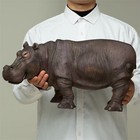 New Emulation Hippopotamus Painted Figure Model Animal Sculpture Statue In Stock