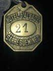 Rare Vintage Hotel D alsace Sarreguemines France Room 21 Hotel Key   Fob