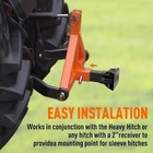 Sleeve Hitch Adapter For 2  Receiver Compatible With 3 Point Hitch Sub-compact 