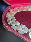 Antique Victorian Fancy Book Link Bracelet Sterling Silver