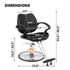 Black Hydraulic Barber Chair Hair Stylist Spa Beauty Salon Equipment