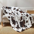 Cozy Bliss Cow Print Throw Blanket Non Shedding Milkyplush Fleece 330gsm Thick 