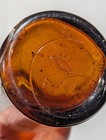 Antique Amber Glass Beer Bottle Crown Finish Diamond Base Mark  9in Early 1900s