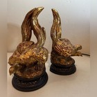 Vintage Pheasant Bookends  Heavy Cast Composite 7 25  X 3