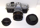 Vintage Canon Ftb Ql 35mm Slr Camera Kit W  Fd 50mm F 1 8 S c  Lens -tested Exuc