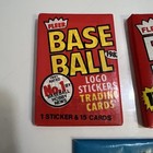 Lot Of 3 Vintage Fleer Baseball Sealed Wax Packs 1981  1982  1981 Star Stickers